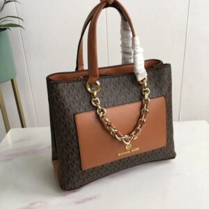 Brown Leather MICHAEL KORS CARMEN SATCHEL BAG SAME AS ORIGINAL MODEL