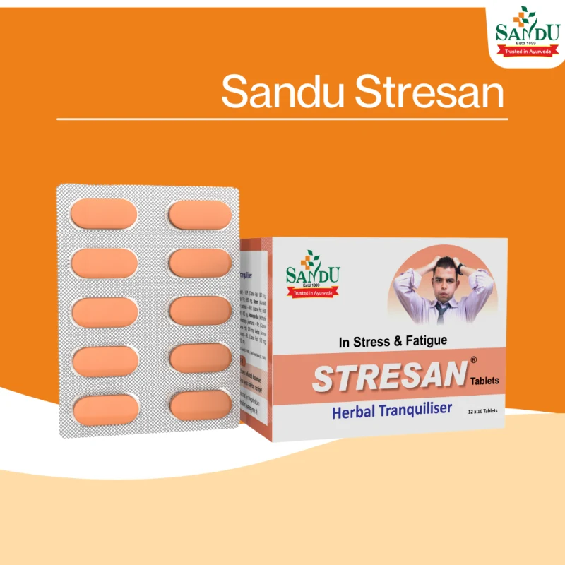 Sandu Ashwagandharishta (450 ml) & Stresan (30 Tabs) - Image 4