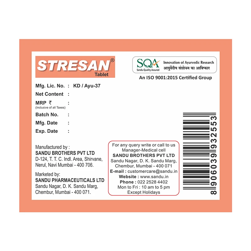 Sandu Ashwagandharishta (450 ml) & Stresan (30 Tabs) - Image 5
