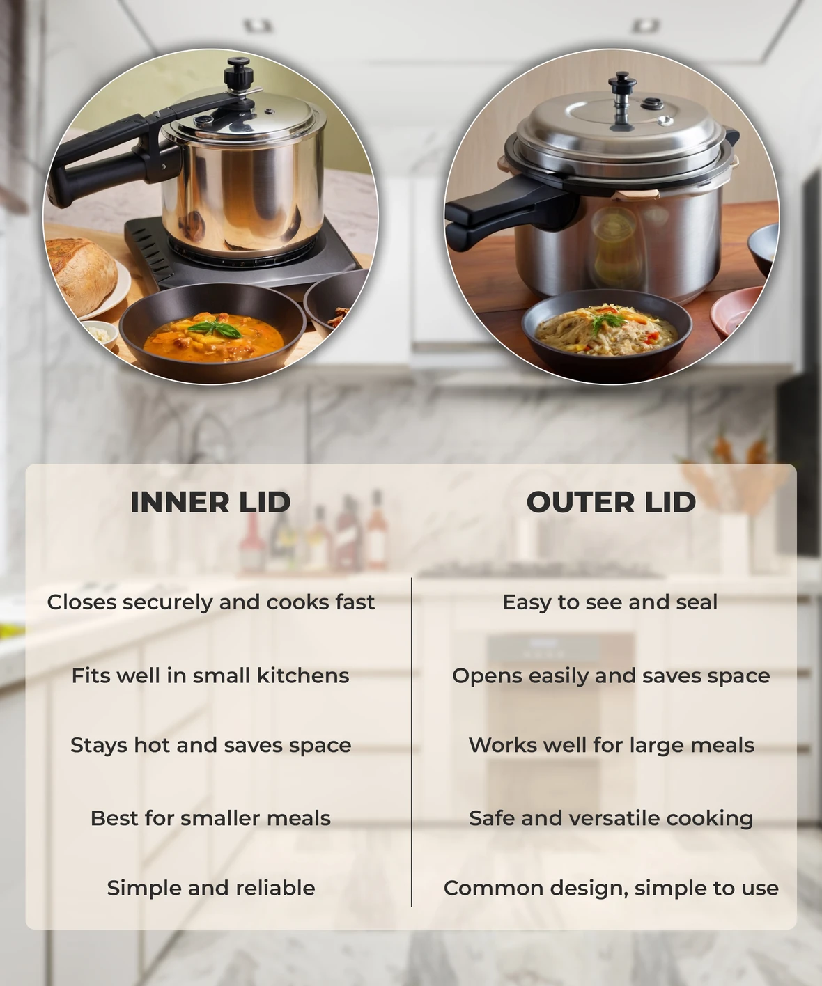 BAJAJ New Shakti 3HD HA Handi With IB 3 L Induction Bottom Pressure Cooker (Hard Anodized) - Image 4