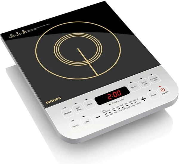 PHILIPS 2100 W Induction Cooktop Push Button (Black, HD4928/01)
