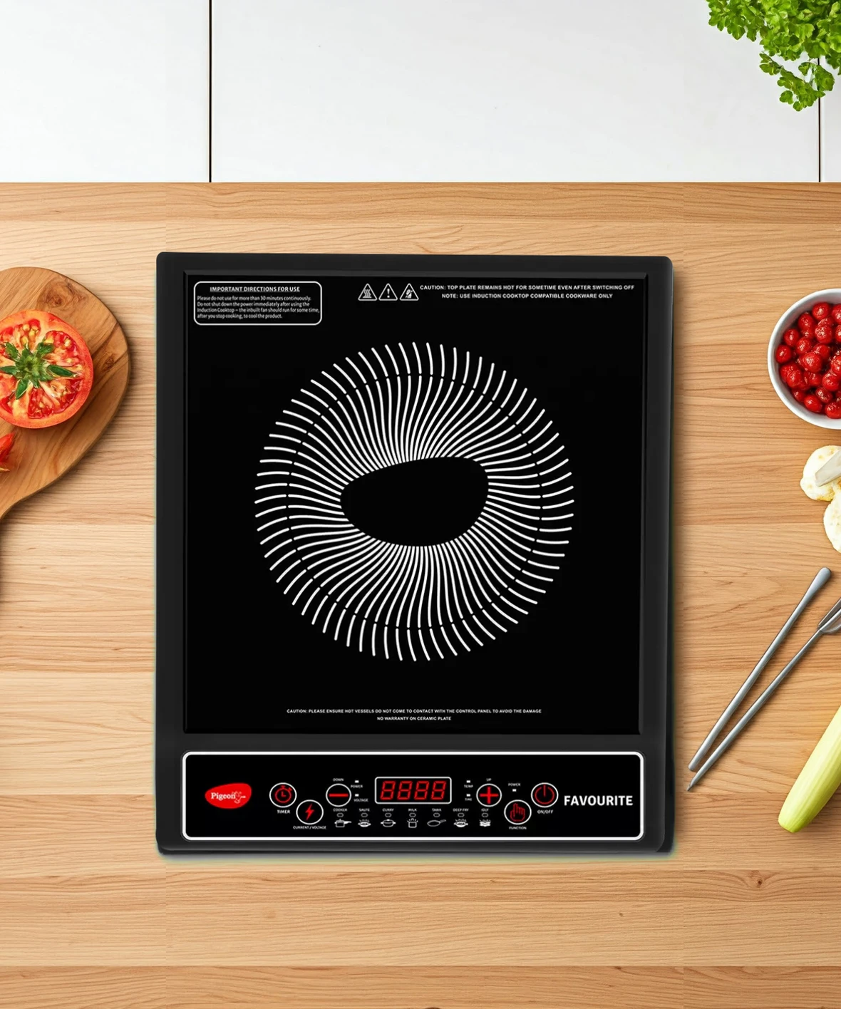 Pigeon1800 W Induction Cooktop Push Button (Black, Favourite) - Image 6
