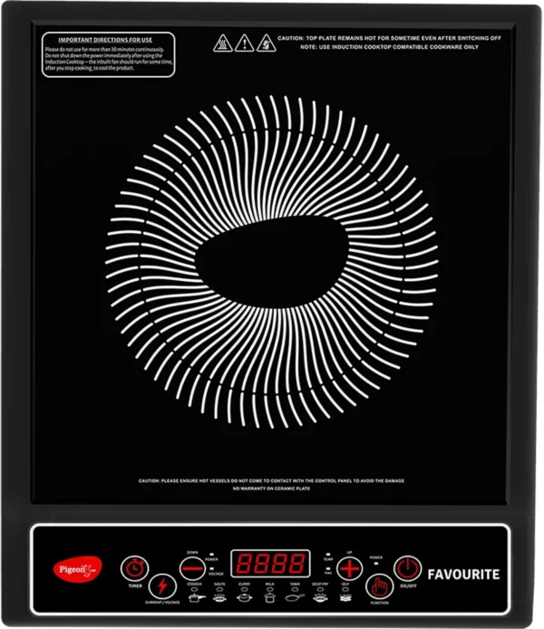 Pigeon1800 W Induction Cooktop Push Button (Black, Favourite)