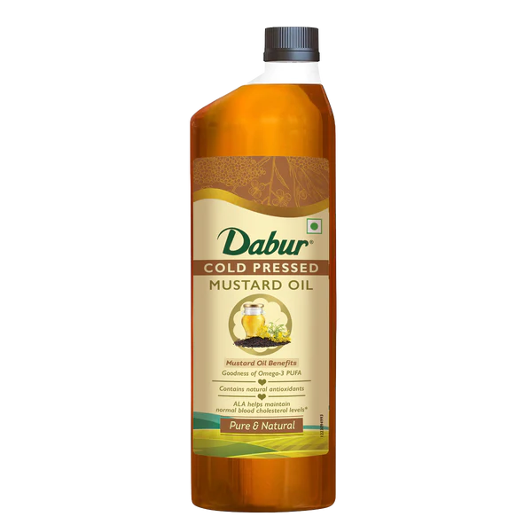 Dabur Cold Pressed Mustard Oil | Rich in Omega 3 & 6 | Healthy, Pure & Flavorful Cooking Oil - 1L - Image 2