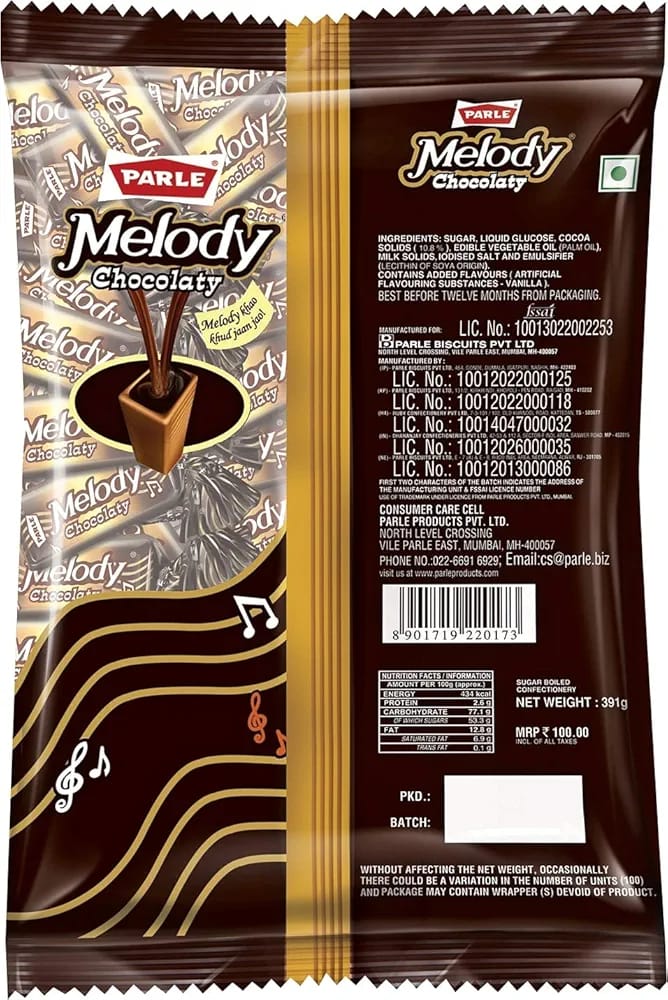 Parle Melody Chocolaty Toffee Pack - Image 7