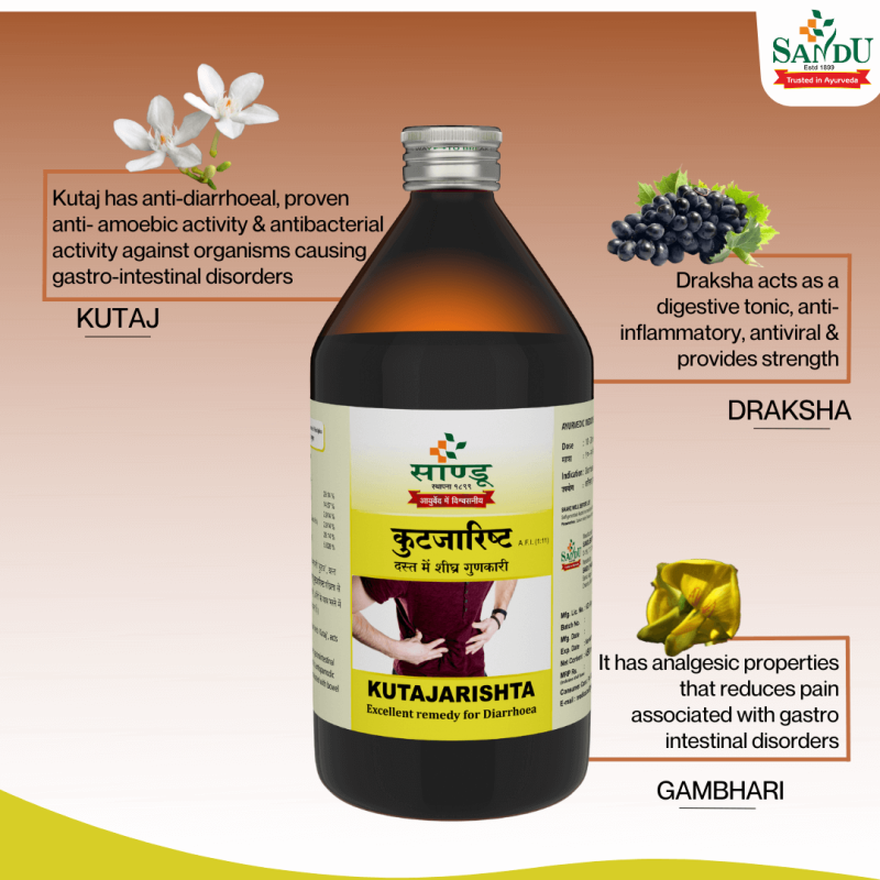 Sandu Kutajarishta Ayurvedic Remedy to Cure Diarrhoea