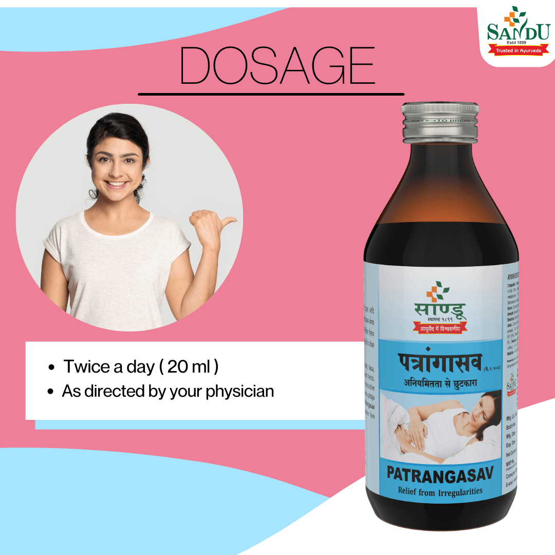 Sandu Patrangasav (200 ml) Ayurvedic Medicine for Excessive Menstruation - Image 4