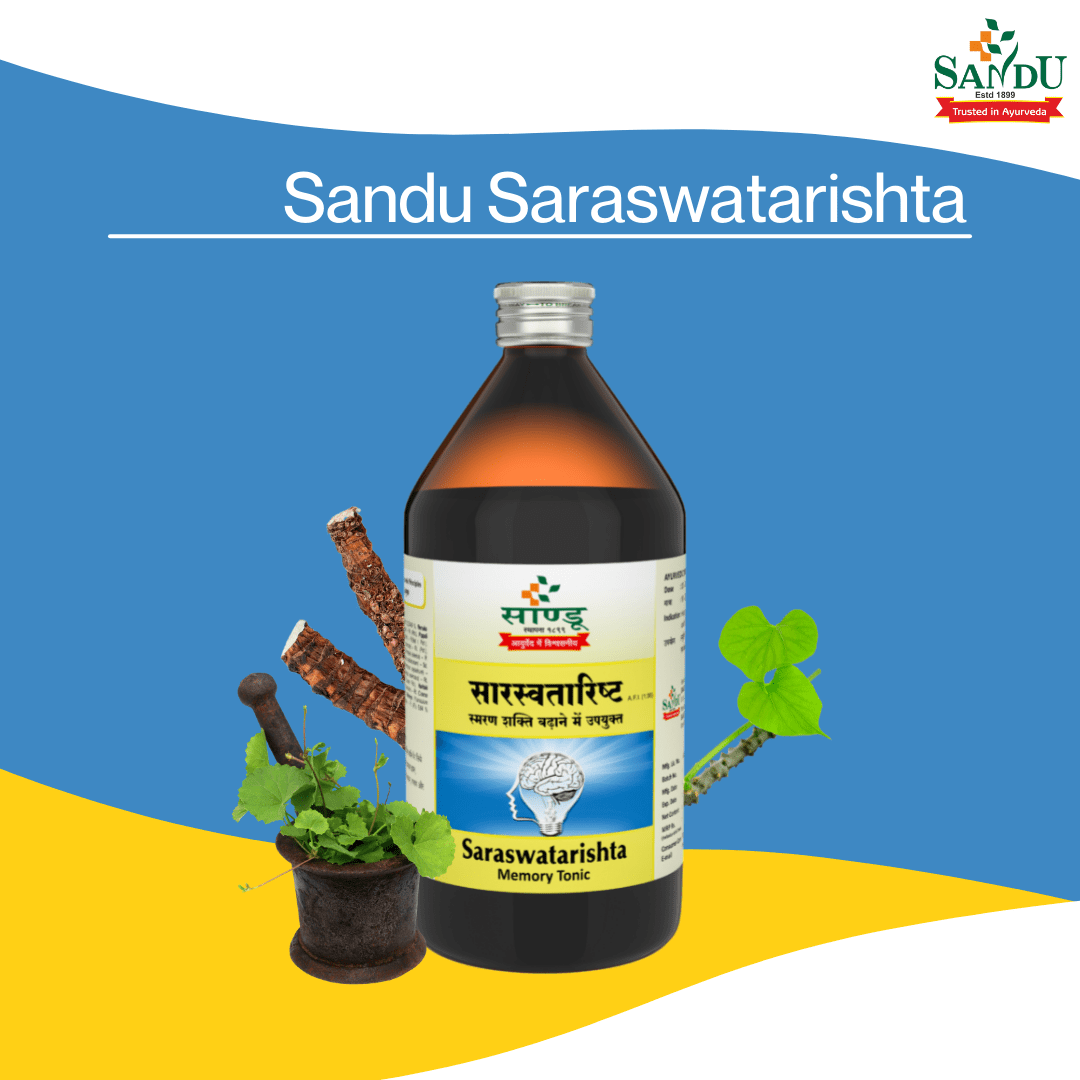 Sandu Saraswatarishta (450 ml) Ayurvedic Medicine to Boost Memory