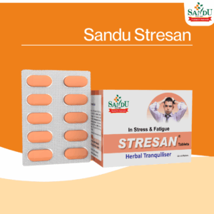 Stresan Tablet Sandu Ayurvedic Medicine for Stress & Anxiety