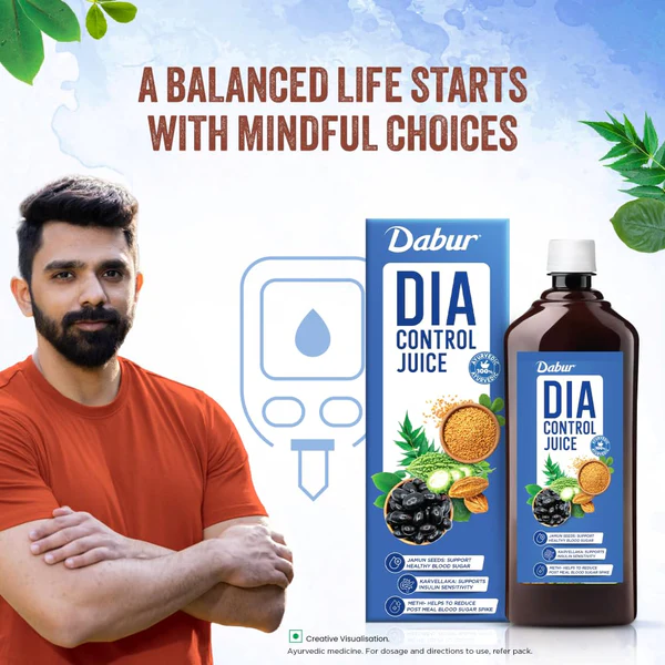 Dabur Dia Control Juice - Manage Blood Sugar Naturally - 1L