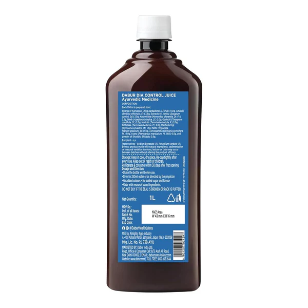 Dabur Dia Control Juice - Manage Blood Sugar Naturally - 1L - Image 10