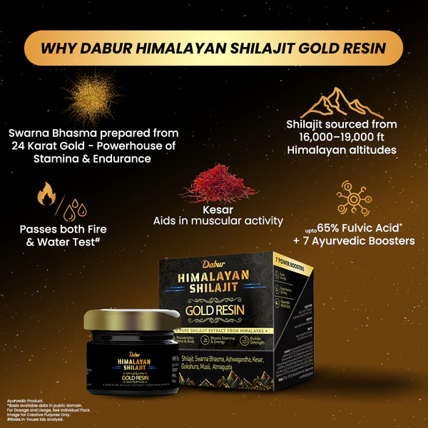 Dabur Himalayan Shilajit Gold Resin - 20g - Image 5