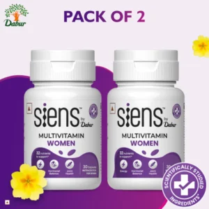 Siens By Dabur Multivitamin for Women | 32 nutrients to Overall Health, Energy, Hormonal balance & Joint - Pack of 2
