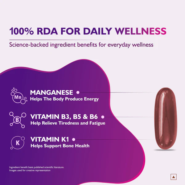 Siens By Dabur Multivitamin for Women | 32 nutrients to Overall Health, Energy, Hormonal balance & Joint - Pack of 2 - Image 8